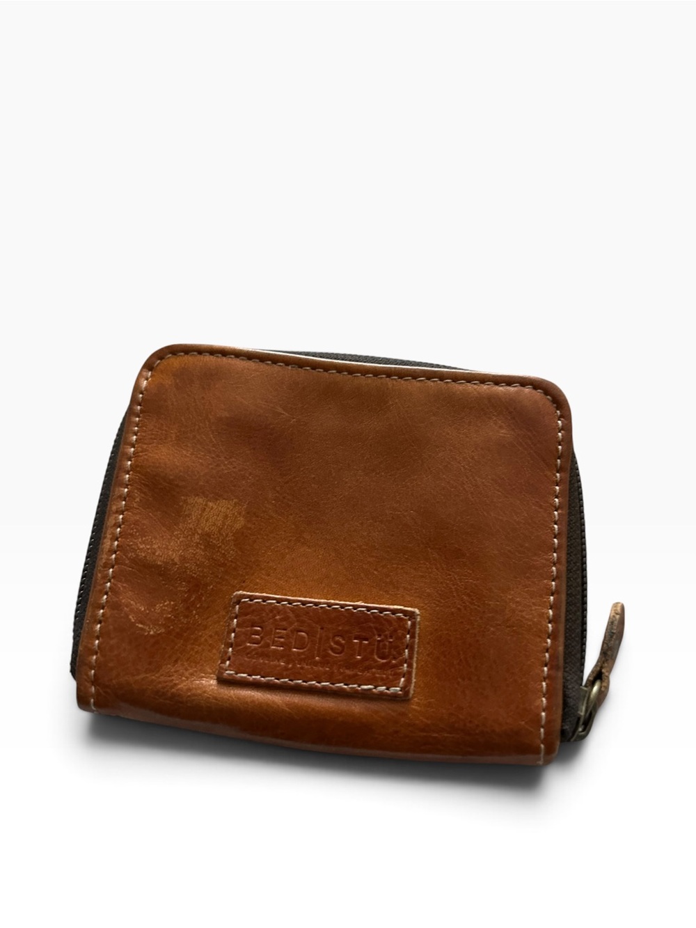 This is a BED|STÜ genuine leather zip-around bifold wallet last one